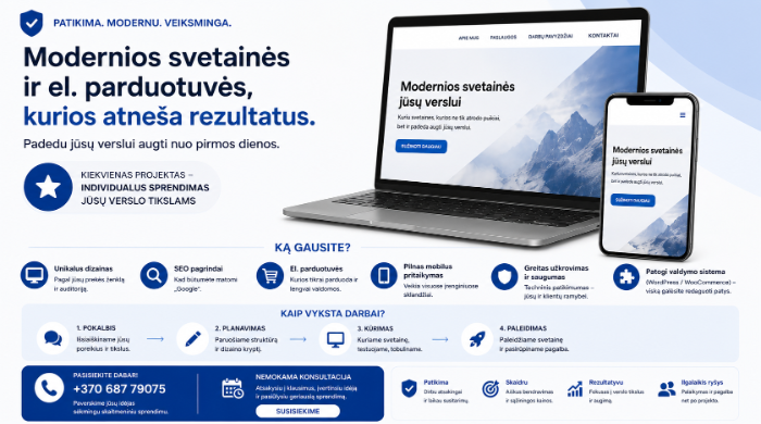 Reprezentacinės interneto svetainės kūrimas
